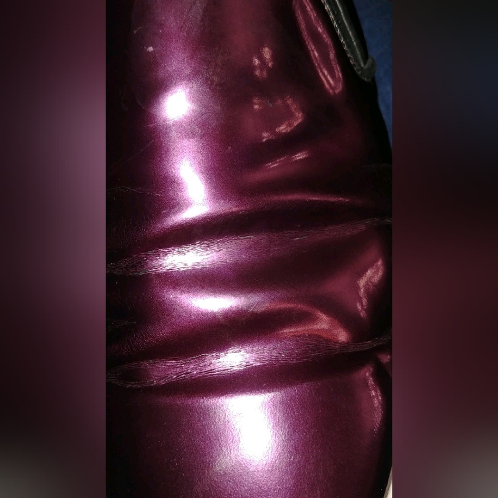 Metallic Purple Slip-On Sneakers - Picture 6 of 12